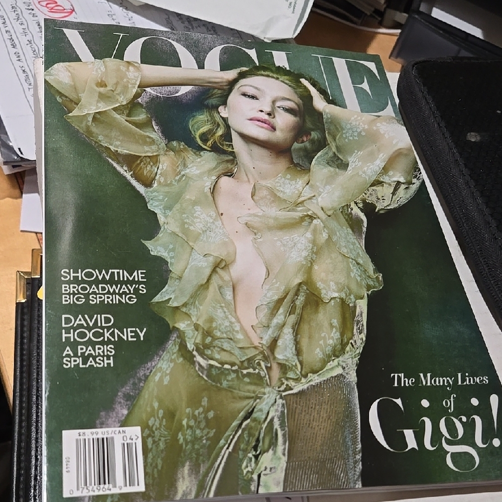 Vogue Magazine with Green Cover